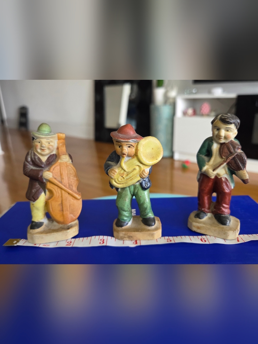 Antique Ceramic Musician Figurines Made In Occupied JAPAN